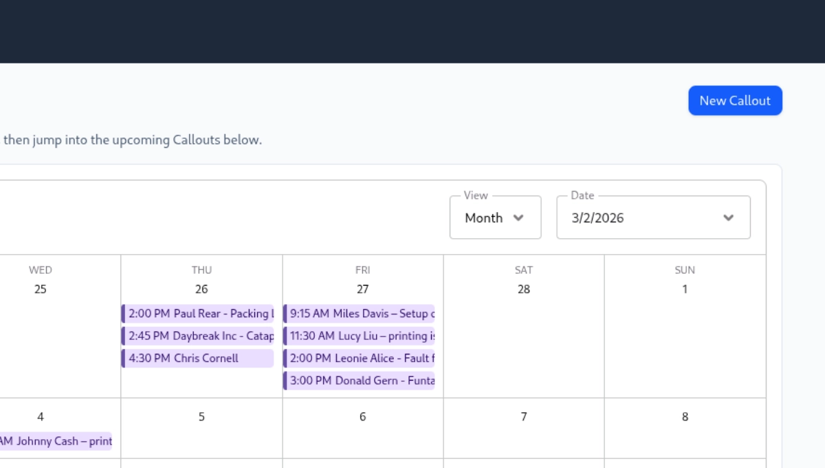 Booking Management Dashboard
